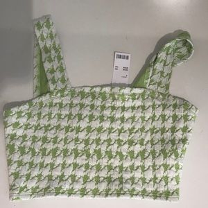 White and green urban outfitters top.